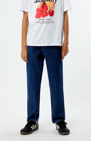 Medium Indigo Straight Leg Jeans image number 2