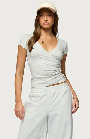 Iria V Neck Wrapped Top image number 1