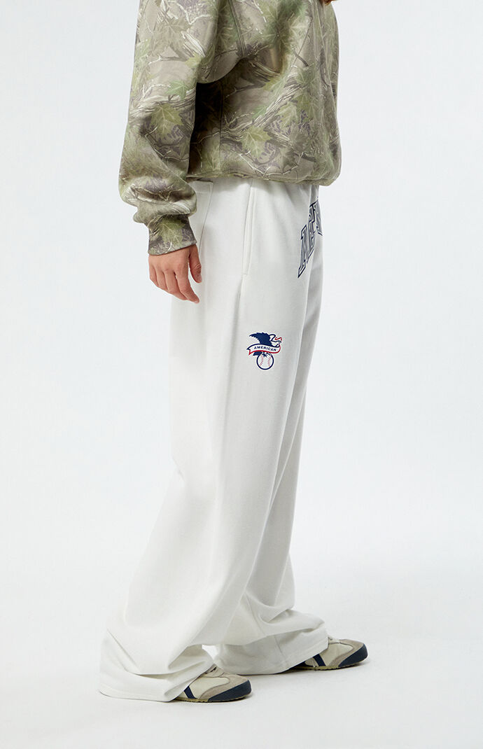 パンツ [MATINKIM]patch point sweatpants in ivory PATCH POINT SWEATPANTS IN IVORY – Matin Kim