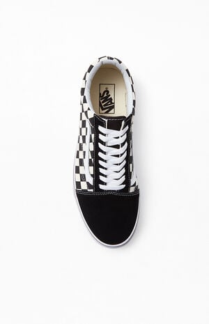 Primary Check Old Skool Black & White Shoes image number 4