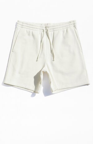 Fleece Cream Sweat Shorts