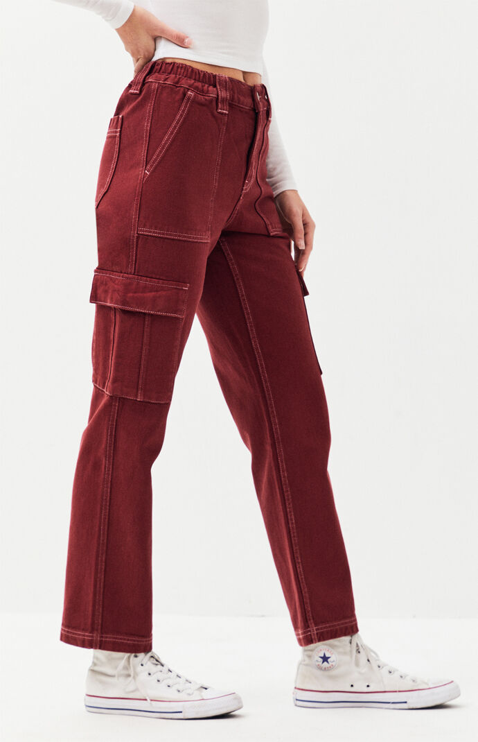 pacsun almost black utility cargo pants