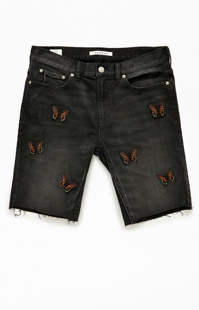 Butterfly Denim Shorts