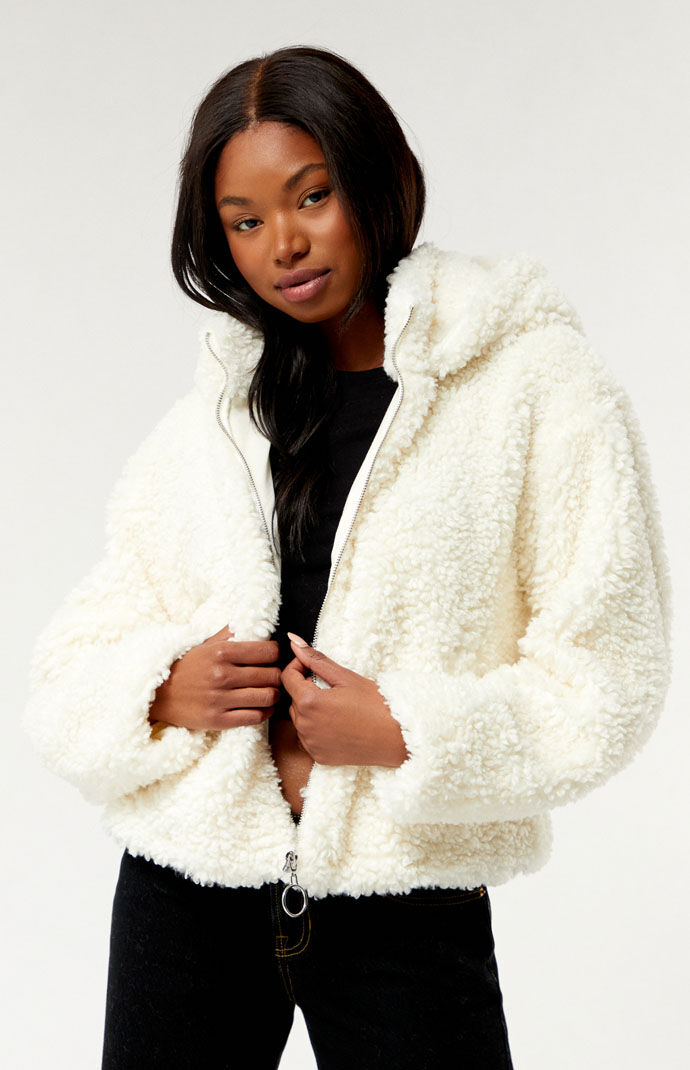 Furry sherpa jacket sale