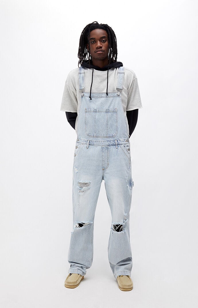 Mens overalls hot sale light wash