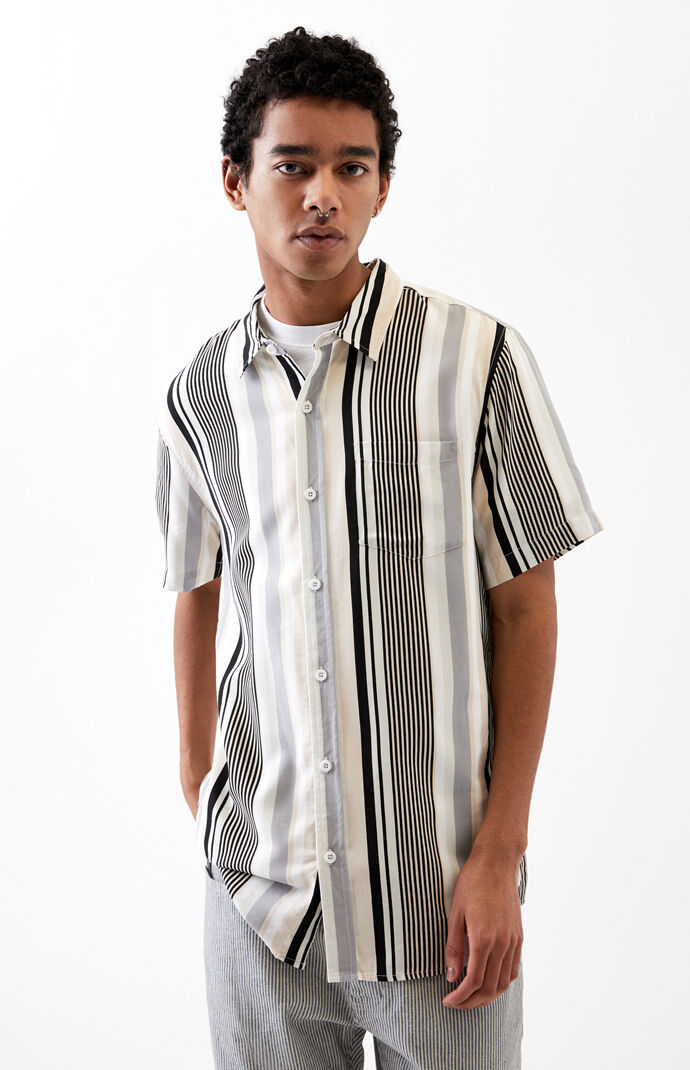 Arjun Striped Short Sleeve Button Up Shirt