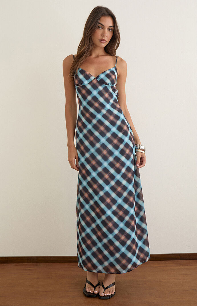 Motel Rocks Bianna Plaid Maxi Dress