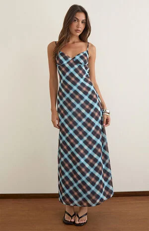 Bianna Plaid Maxi Dress image number 3