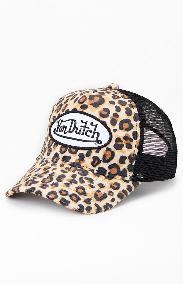 Von Dutch Hat animal print rare Von Dutch Cheetah Velvet Trucker Hat | Zumiez main image 3