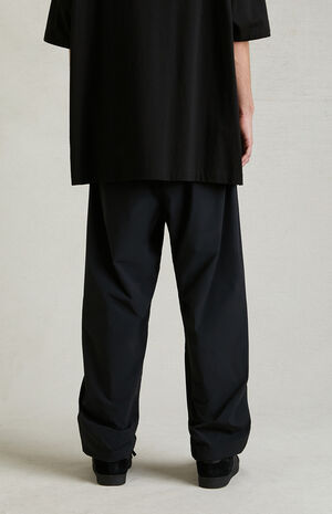 Black Nylon Track Pants image number 6