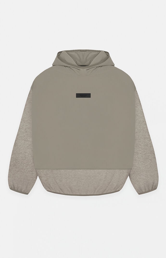 Fear of God Dust Heather Grey Nylon Fleece Hooded Sweatshirt