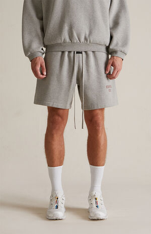 Dark Heather Oatmeal Fleece Soccer Sweat Shorts image number 3