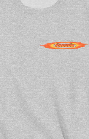 Gray Flames PacSun Logo Crew Neck Sweatshirt image number 2