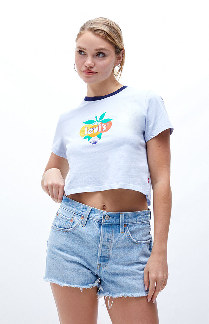 Levi s Light Blue 501 High Waisted Denim Shorts PacSun