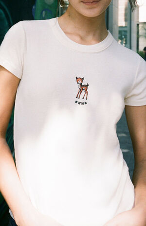 Deer Embroidered T-Shirt image number 2