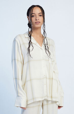 Flannel Button Up Two-Piece Set image number 1