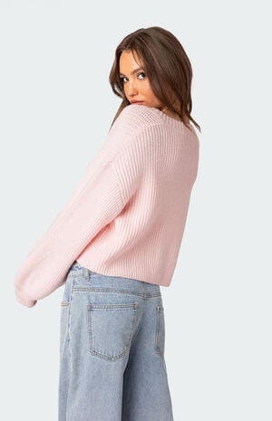 Sabrina Chunky Knit Cropped Cardigan image number 3