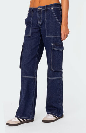 Alyssa Stitch Cargo Jeans image number 1