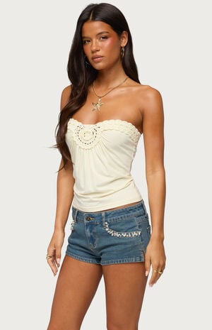Ashlinn Crochet Strapless Top image number 2