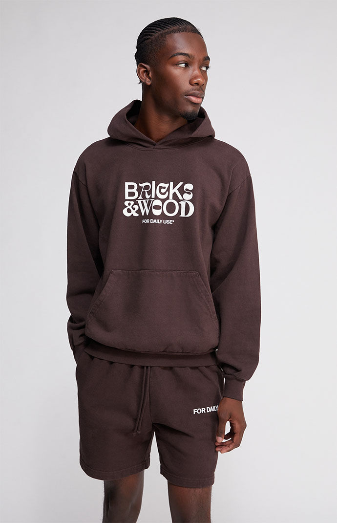 woods (ウッズ) マルチポケットスエットパーカー ブラウン L Dickies（ディッキーズ） 裏毛 パーカー メンズ 綿混 ジップアップ
