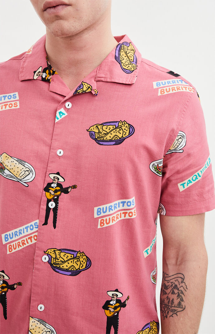 Hot Fudge Short Sleeve Button Up Shirt