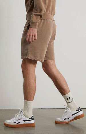 Desert Taupe Fleece Sweat Shorts image number 3