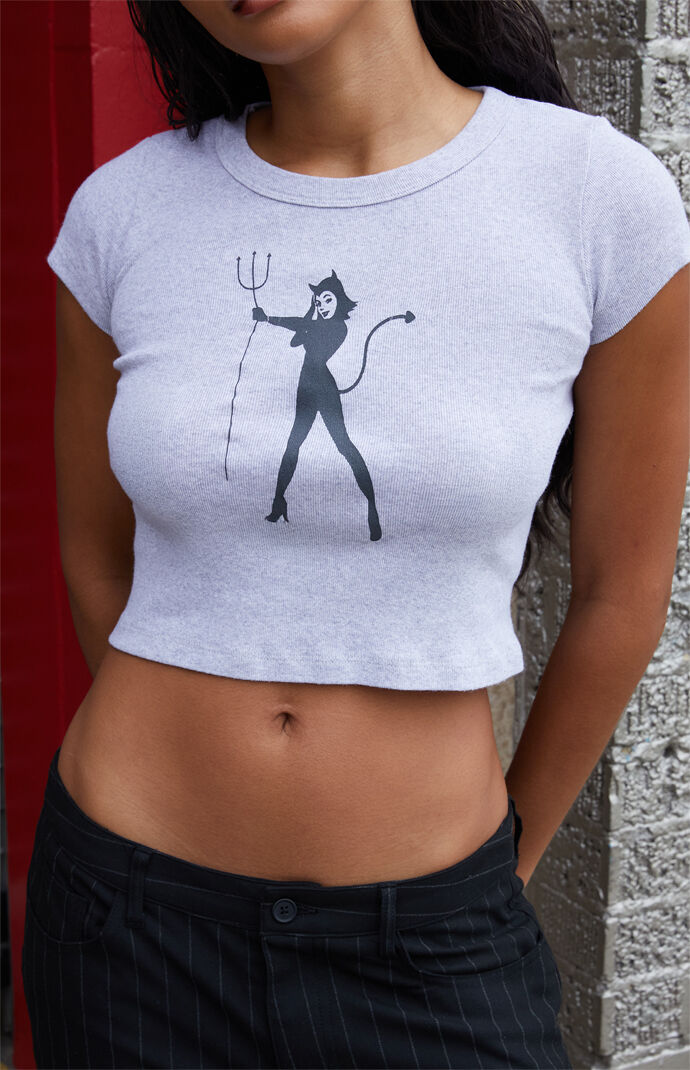 John Galt Ashlyn Devil Cropped T-Shirt