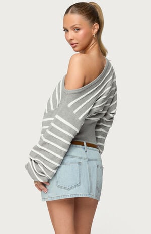 Mika Off Shoulder Oversized Sweater image number 3