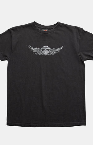 2000s Harley Davidson Black Graphic T-Shirt image number 3