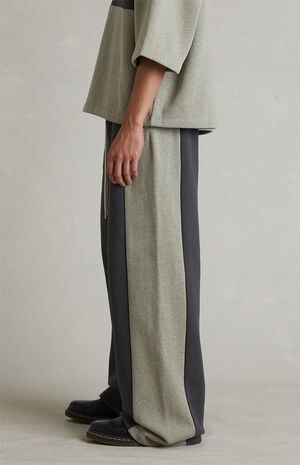 Iron Gray Paneled Lounge Baggy Sweatpants image number 4