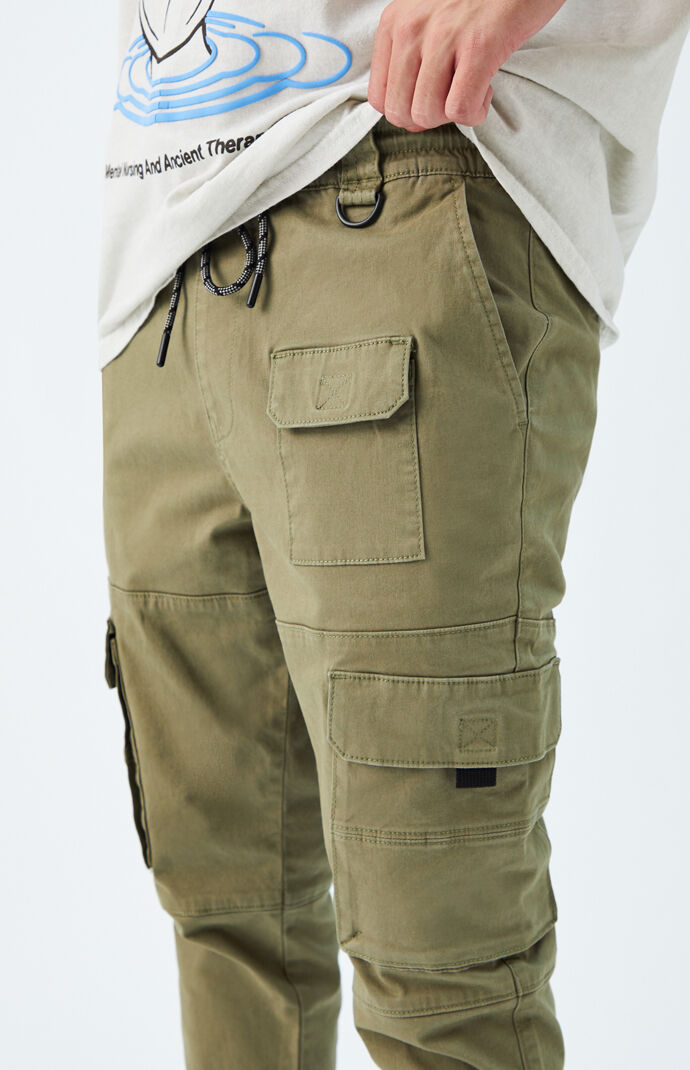 Utility Green Slim Cargo Pants