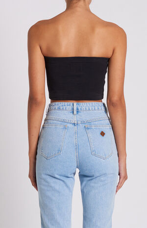 Heather Ribbed Tube Top image number 2