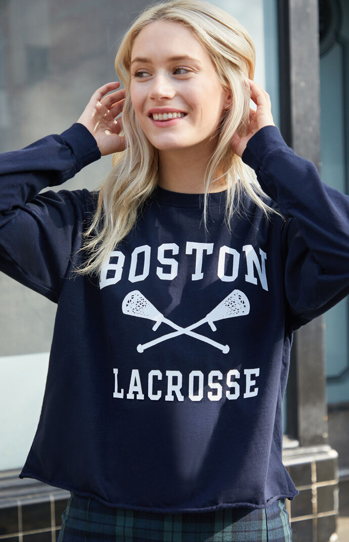 John Galt Boston Lacrosse Long Sleeve Cropped T Shirt Pacsun