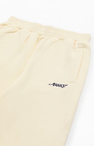 Cream Classic Logo Sweatpants image number 3