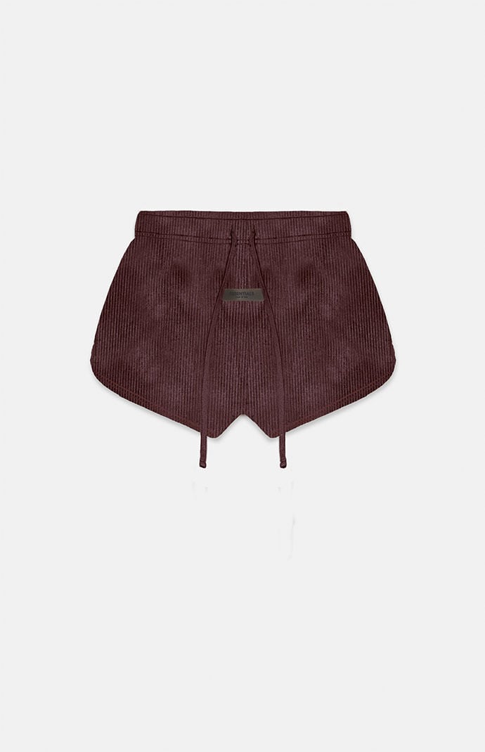 Fear of God Essentials Plum Corduroy Dock Shorts | PacSun