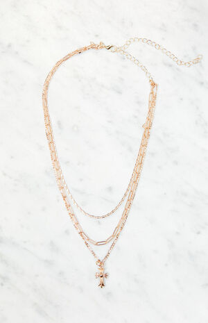 Layered Cross Necklace