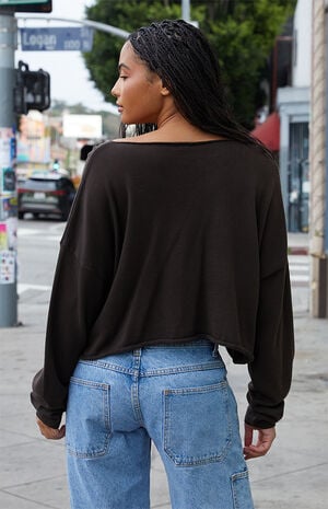 Brown Cameron Cropped Sweater image number 3