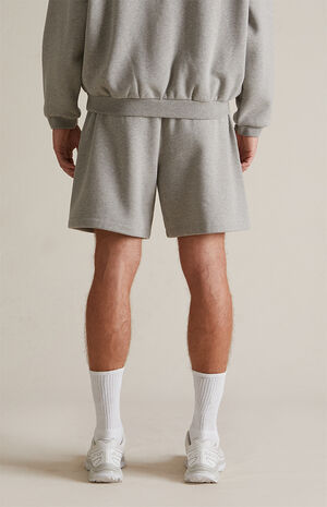 Dark Heather Oatmeal Fleece Soccer Sweat Shorts image number 6