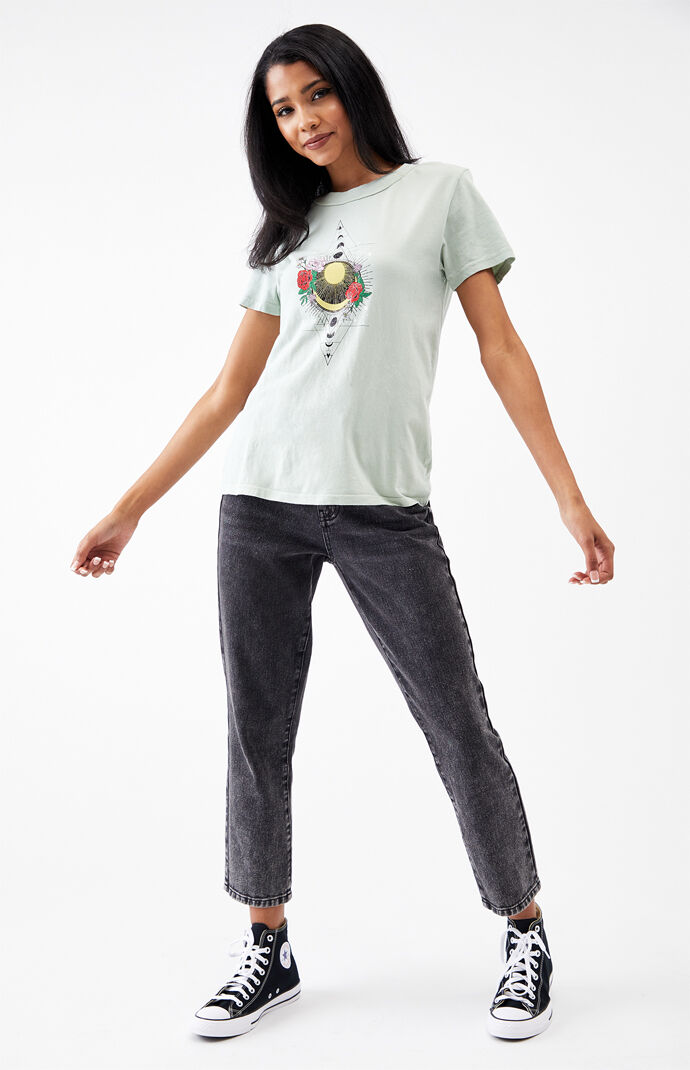 Moon Orbits Roses T-Shirt