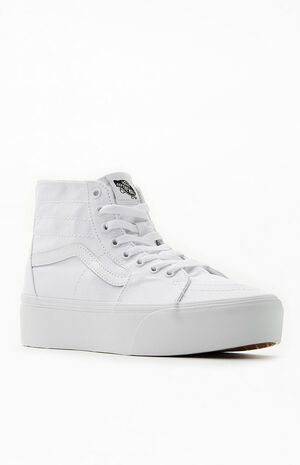 White Sk8-Hi Tapered Stackform Sneakers image number 4
