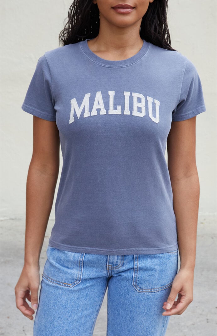 John Galt Navy Chloe Malibu Embroidered T-Shirt