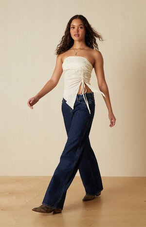 Alex Strapless Embroidered Tube Top