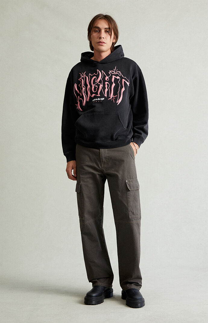 Pacsun Dylan Baggy Cargo Pants Ripstop Faded Black