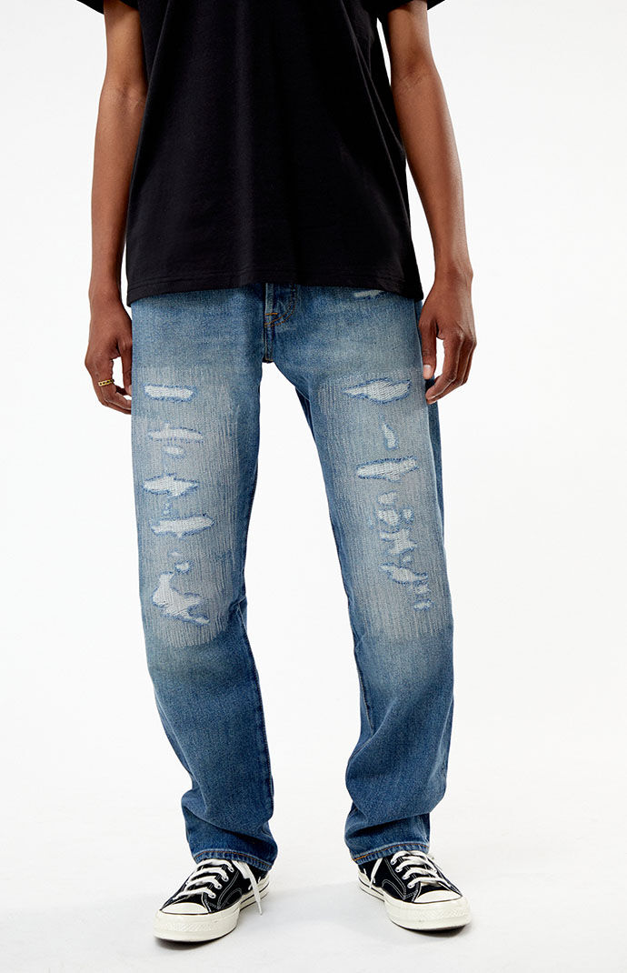 Levis 501 mens ripped jeans top