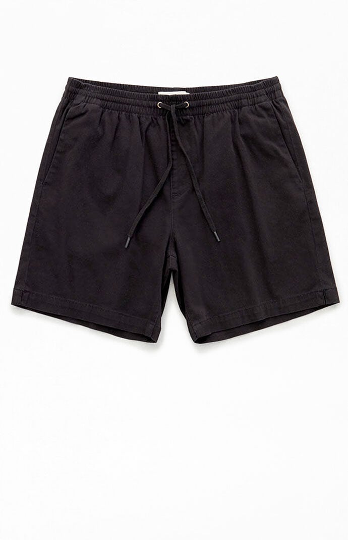 PacSun Black Twill Volley Shorts PacSun