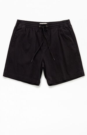 Black Twill Volley Shorts image number 1
