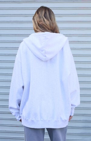 Melange Christy Zip Up Oversized Hoodie image number 3