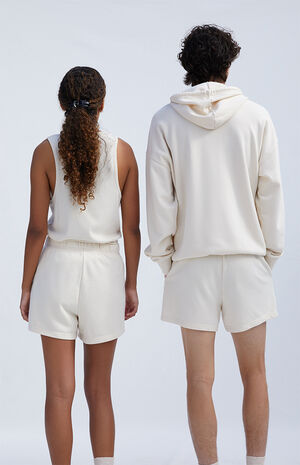 Eco Off White Slim Sweat Shorts Eco Off White Slim Sweat Shorts image number null