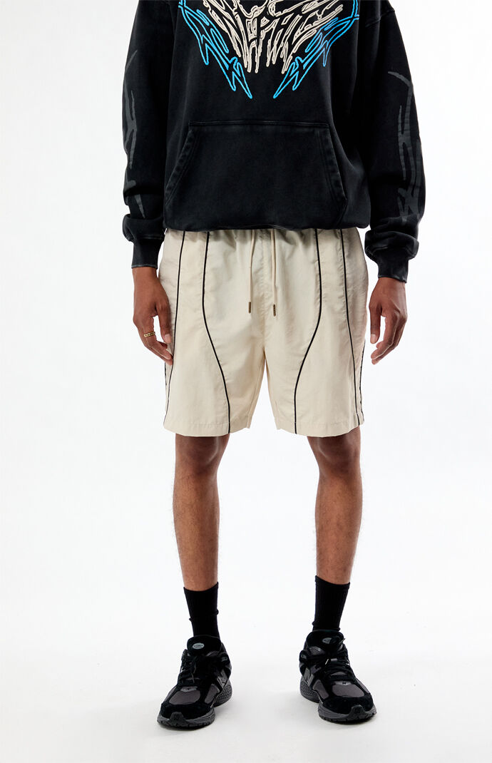 Pacsun Cream Piping Track Shorts | Pacsun