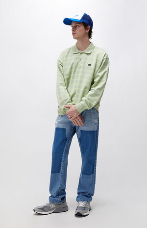 Medium Indigo Patch Baggy Jeans image number 4